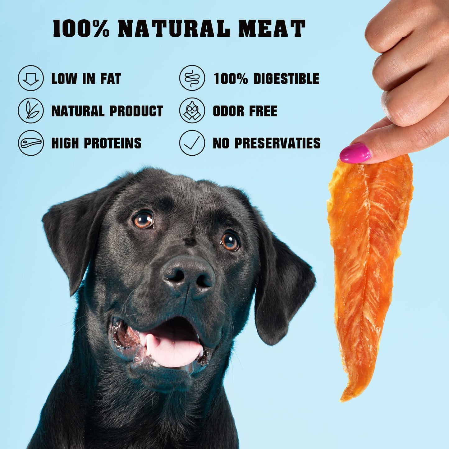 Chicken Jerky Dog Treats - Human-Grade & Grain-Free 1.5lb