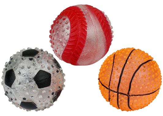 Multipet Doglucent TPR Sports Balls - Assorted Sports 2.5"