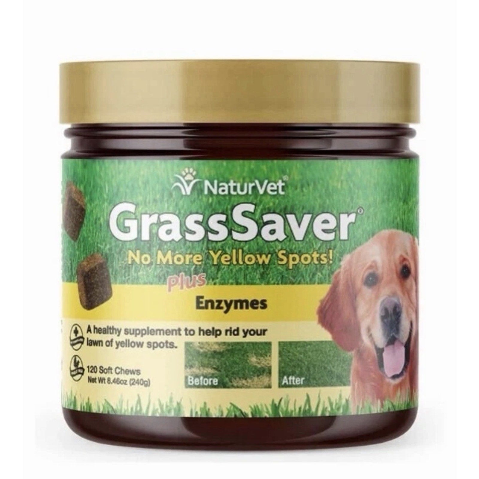 Dog Urine Neutralizer NaturVet GrassSaver Chews 120ct Case of 12 - Detail Angle 2 | Majestic Pet Kingdom