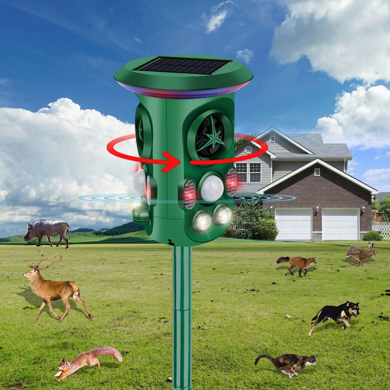 360° Solar Animal Repeller Animal Alarm Intelligent Sensor Cat and Dog Repeller - Majestic Pet Kingdom