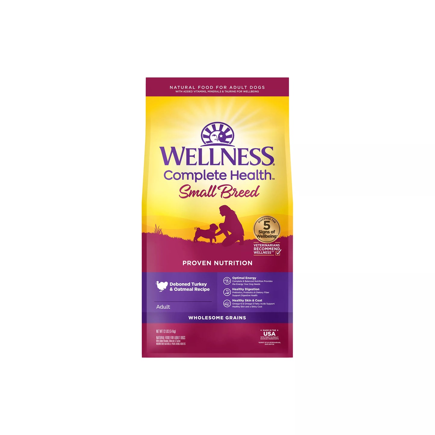 Dog Food Wellness Small Breed Turkey and Oatmeal Dry Kibble