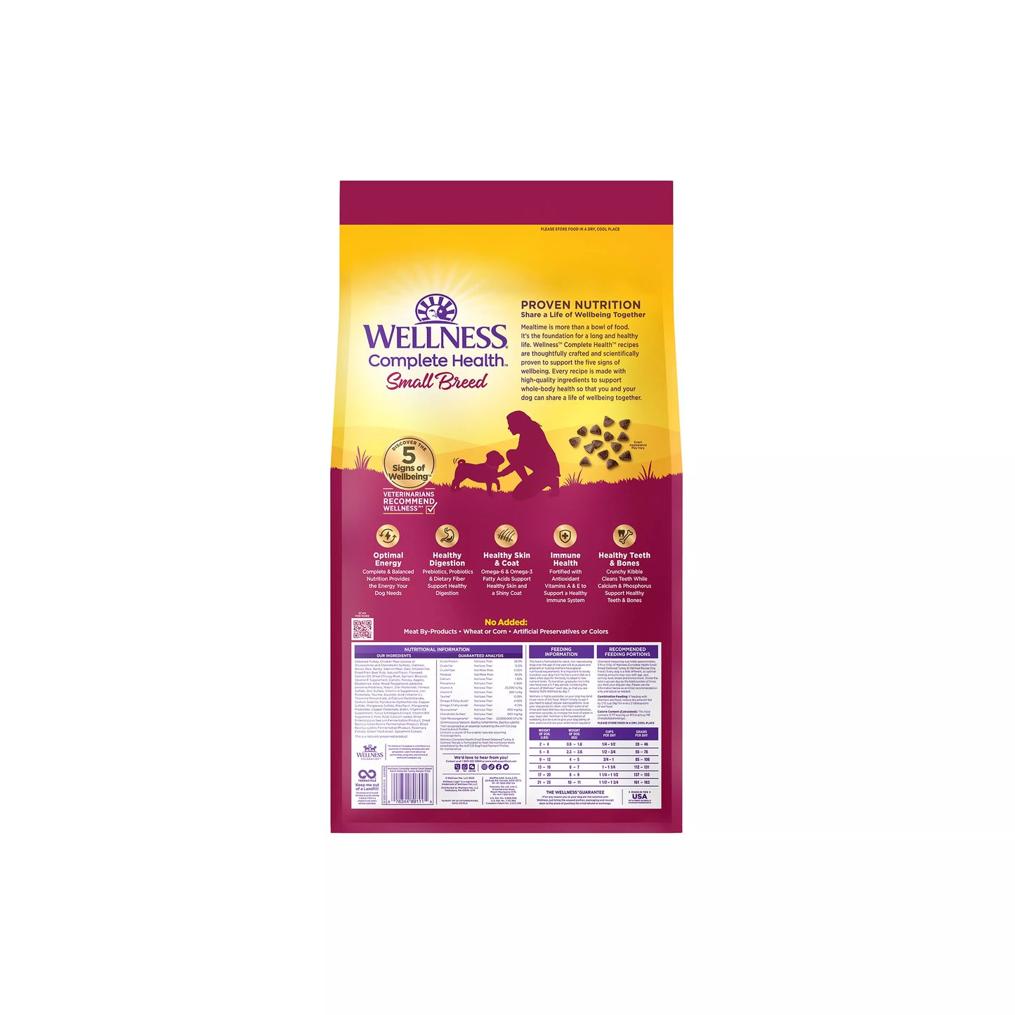 Dog Food Wellness Small Breed Turkey and Oatmeal Dry Kibble