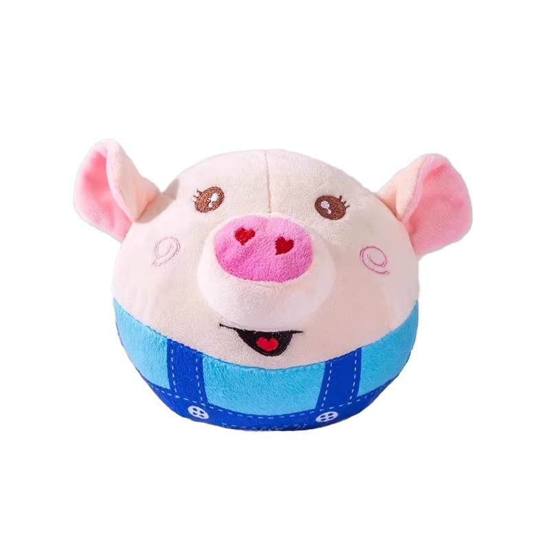 Dog Plush Piglet Toy, Electric Jumping Ball, Singing And Jumping, USB Rechargeable Pet Cat Interactive Toy | Purrfect Pet Kingdom