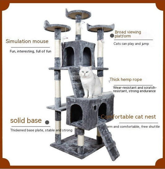 Cat Tree Large Climbing Frame Integrated Platform Sisal Column