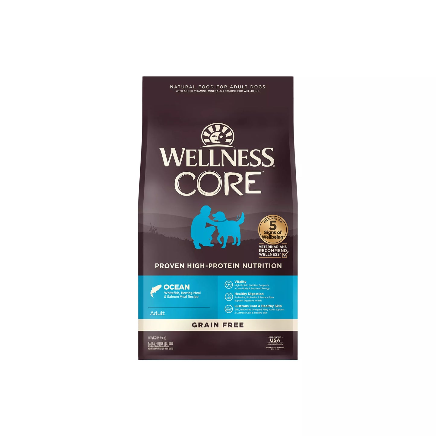 Dog Food Wellness CORE Grain Free Ocean Whitefish Salmon Bag