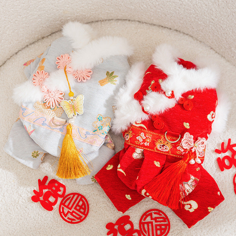 Pet Dog Tang Suit New Year Clothes Autumn Winter Jacket - Premium Pet Accessory