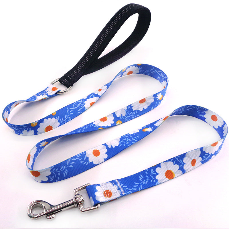 Flower training dog pet supplies printed dog leash - Purrfect Pet Kingdom™