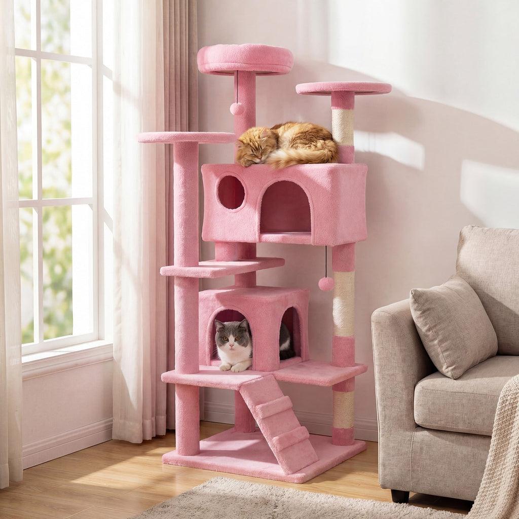 52 Inch Tall Cat Tree Tower for Indoor Cats - Majestic Pet Kingdom