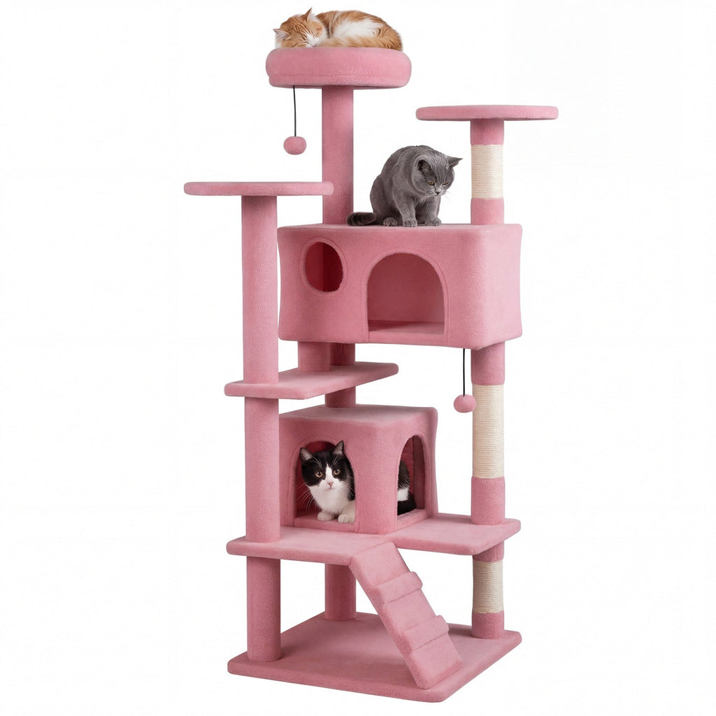 52 Inch Tall Cat Tree Tower for Indoor Cats - Majestic Pet Kingdom