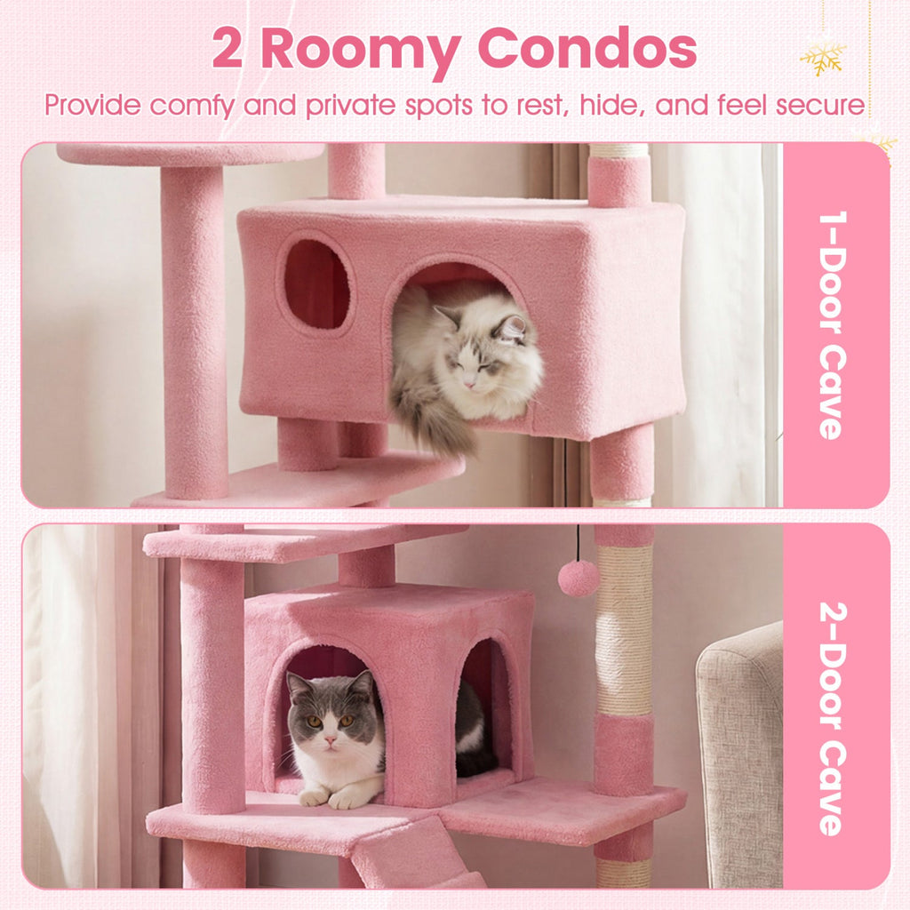 52 Inch Tall Cat Tree Tower for Indoor Cats - Majestic Pet Kingdom