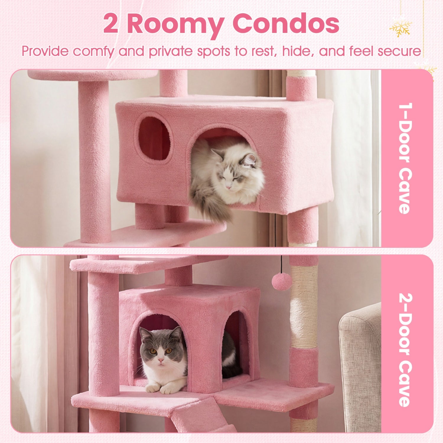 52 Inch Tall Cat Tree Tower for Indoor Cats - Majestic Pet Kingdom