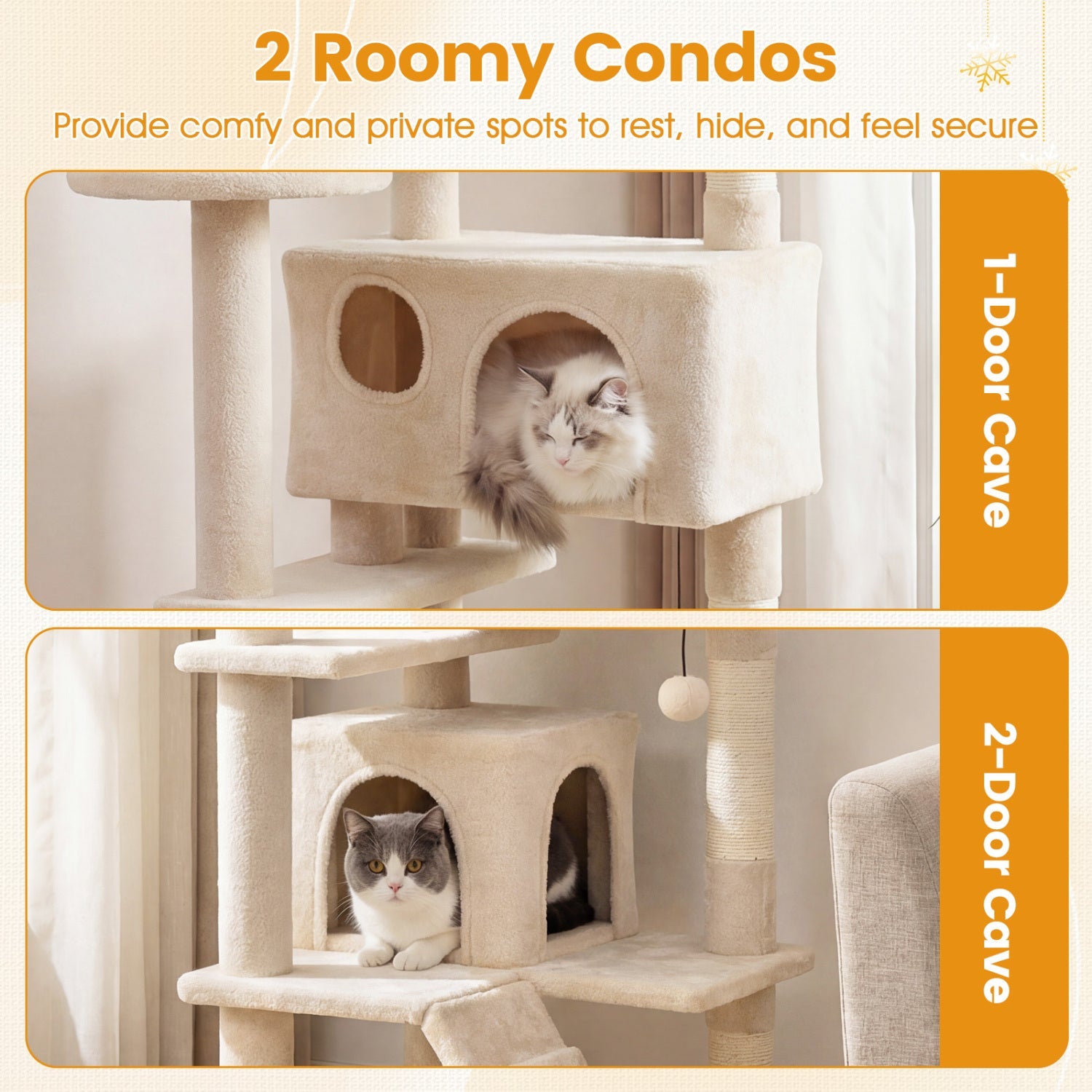 52 Inch Tall Cat Tree Tower for Indoor Cats - Majestic Pet Kingdom