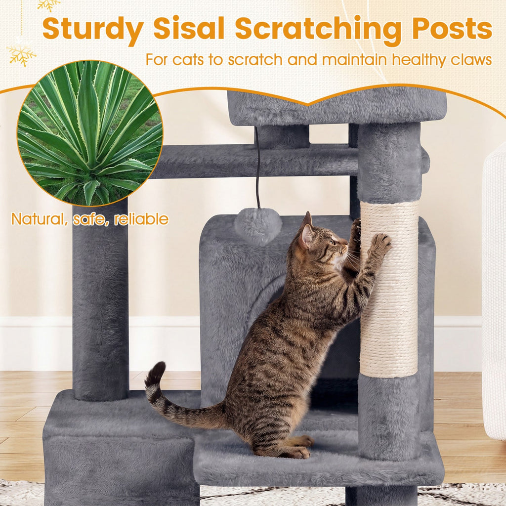 52 Inch Tall Cat Tree Tower for Indoor Cats - Majestic Pet Kingdom