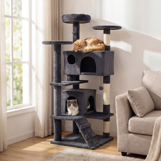 52 Inch Tall Cat Tree Tower for Indoor Cats - Majestic Pet Kingdom