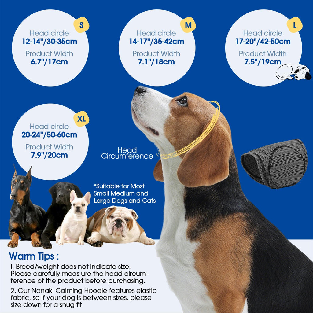 Soft Dog Ear Cover For Loud Noises,Thunderstorm&Fireworks-Dog Ear Wrap Hematoma For Ears Surgery Recovery Prevent Shaking, Scratching-Dogs Head Cover For Bathing, Grooming, Rainy Walks,Swimming - Majestic Pet Kingdom