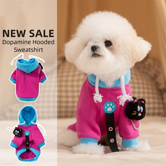Majestic Pet Kingdom - Autumn And Winter Dog Clothes, Color-blocking Hooded Cartoon Thin Sweatshirts, Small And Medium-sized Dog Teddy Vs. Panda Pet Clothing View 1