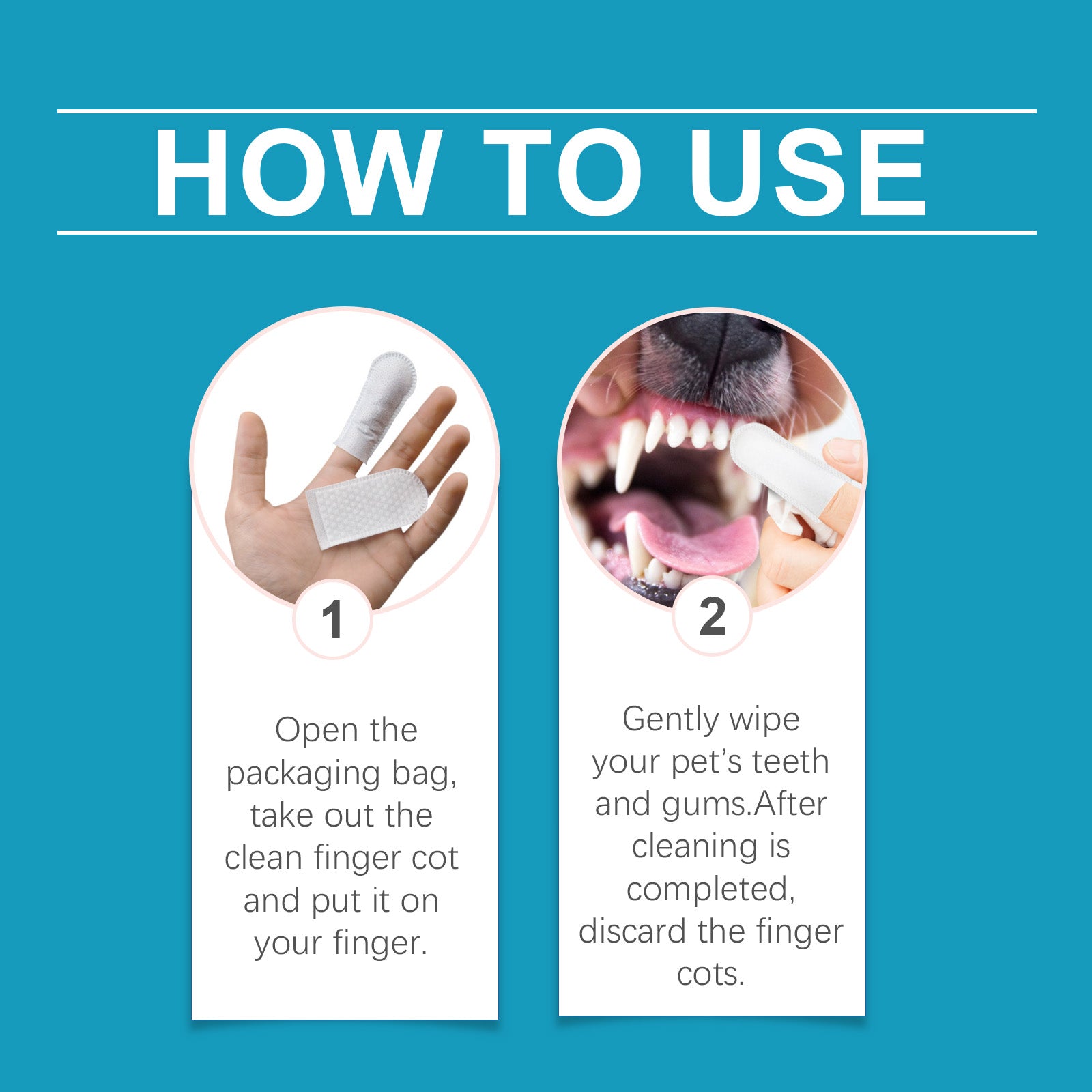 Pet Dental Wipes: Tartar & Oral Care Finger Wipes