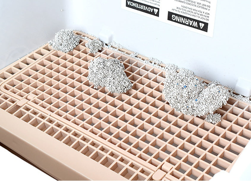 Cat Litter Box Semi-Enclosed Pet Toilet Pan Trainer