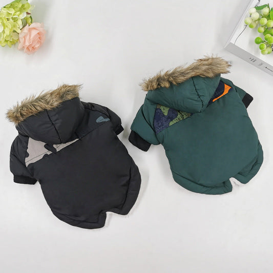Dog Clothes Winter Thickened Warmth Cotton Pet Dogs Coat Jacket - Majestic Pet Kingdom