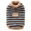Autumn And Winter Dog Clothing, Warm Striped Lambskin Fleece Drawstring Two-legged Fleece, Small And Medium-sized Dog And Cat Pet Clothing - Majestic Pet Kingdom