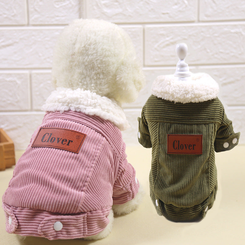 Pet Bichon Pomeranian Small Puppy Warm Thickened Winter Clothes - Premium Pet Accessory