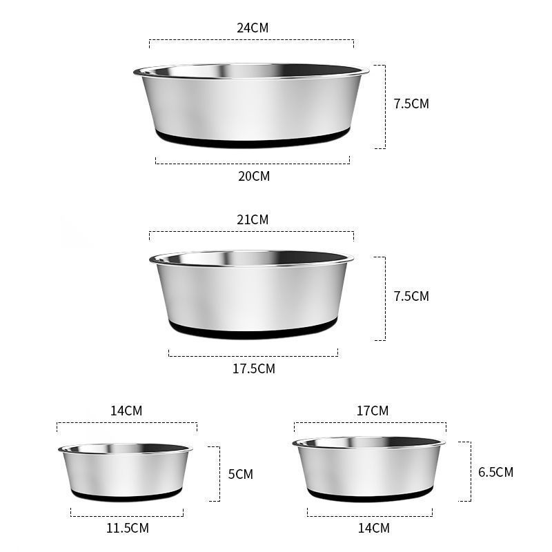 Stainless Steel Anti-tumble Pet Dog Bowl - Majestic Pet Kingdom