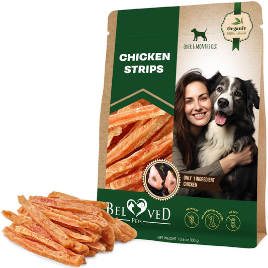 Dog Treats Chicken Strips Human-Grade Grain-Free Chews 10.6oz