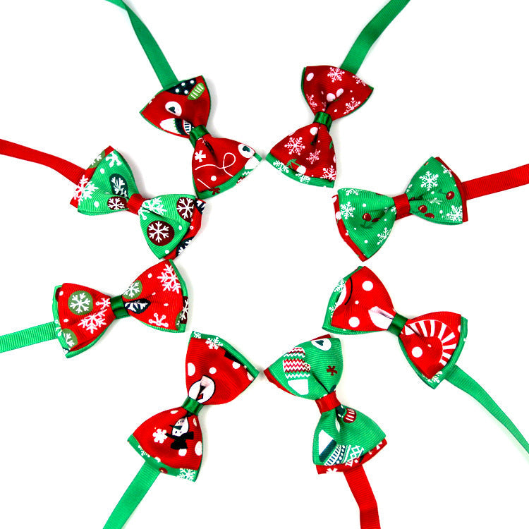 Majestic Pet Kingdom - 1 Pieces Cute Christmas Pet Supplies Handmade Ribbon Dog Bow Ties 8 Colors Cat Neck Tie Dog Accessories View 1