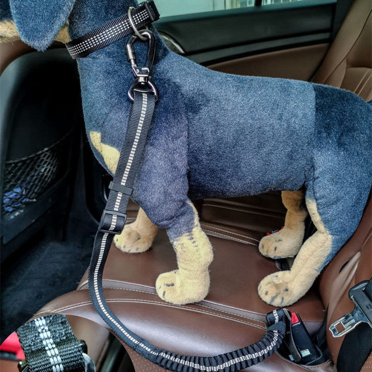 Dog Seat Belt Reflective Elastic Bungee Buffer Vehicle Tethe