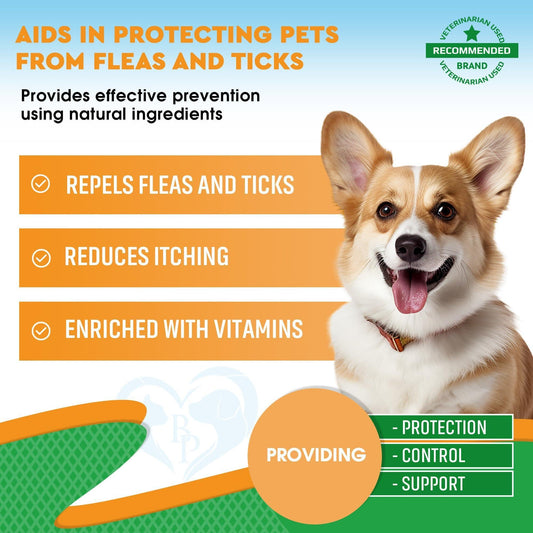 Flea and Tick Drops Oral Daily Multivitamin Defense Liquid 2oz