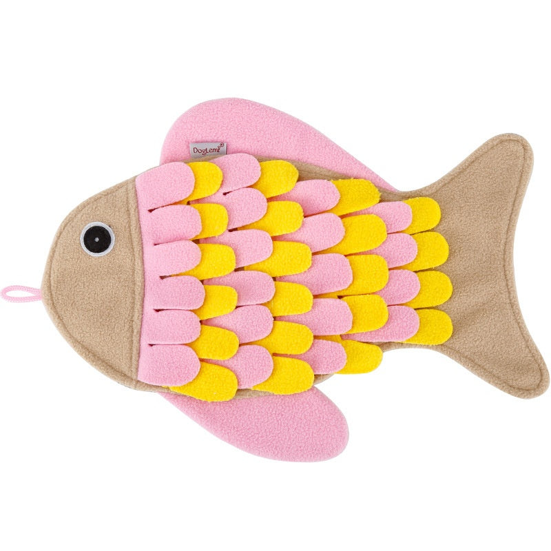Fish-shaped Smell Blanket Training Cat Toy Food Bowl Toy - Majestic Pet Kingdom
