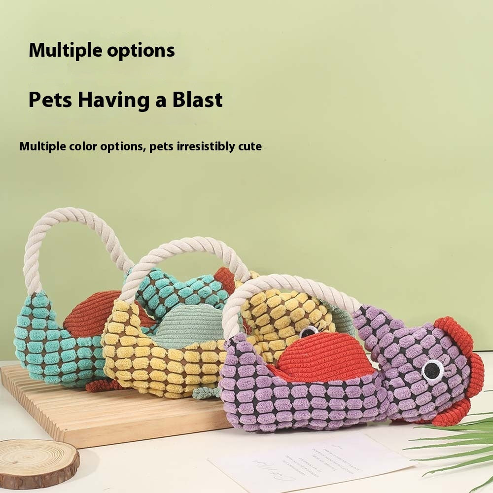 Pineapple Velvet Molar Long Lasting Pet Toy