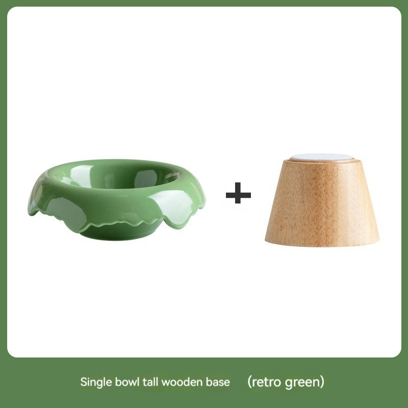 High Leg Ceramic Cat Food Bowl