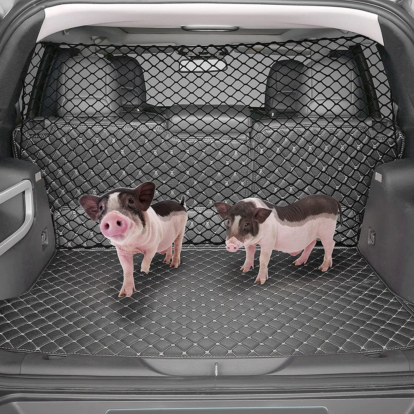 Dog Car Barrier Mesh Safety Isolation Net Fence for SUV Trunk - Detail Angle 4 | Majestic Pet Kingdom