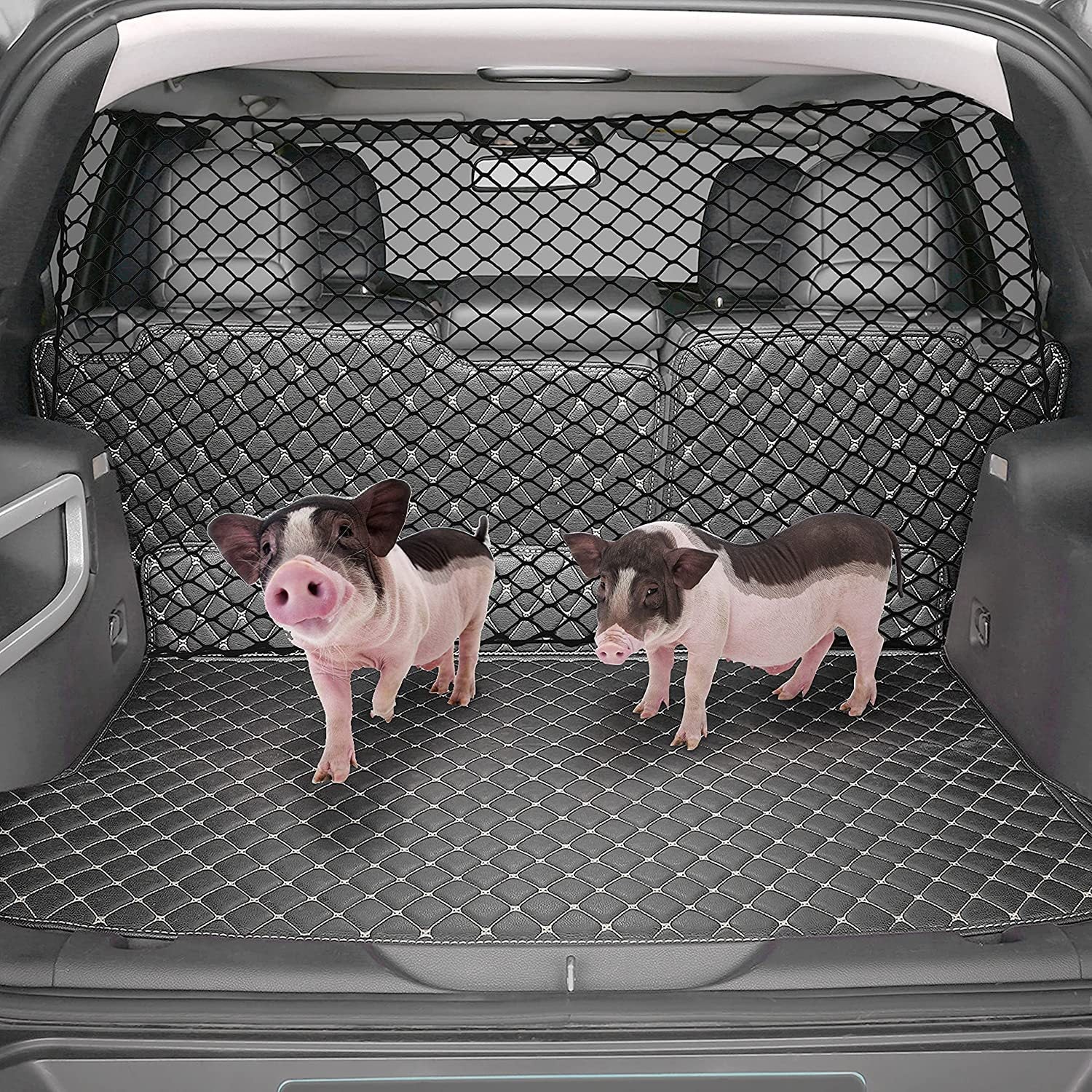 Dog Car Barrier Mesh Safety Isolation Net Fence for SUV Trunk - Detail Angle 4 | Majestic Pet Kingdom