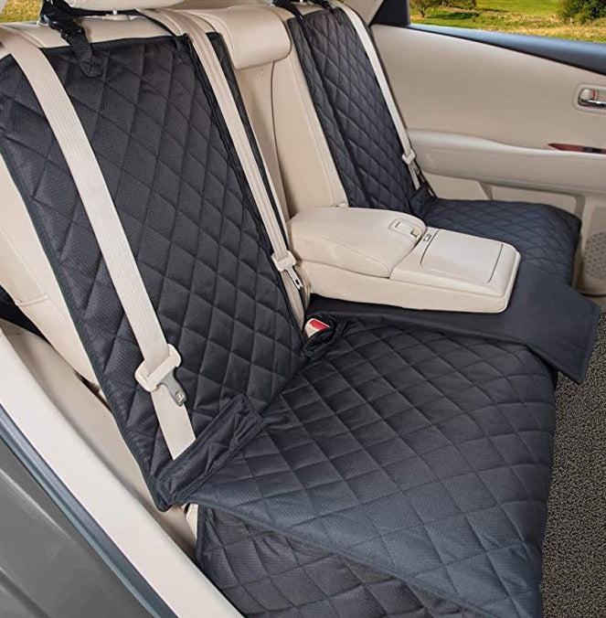 Dog Car Seat Cover Waterproof Thick Rear Seat Protection Mat - Main Feature View | Majestic Pet Kingdom