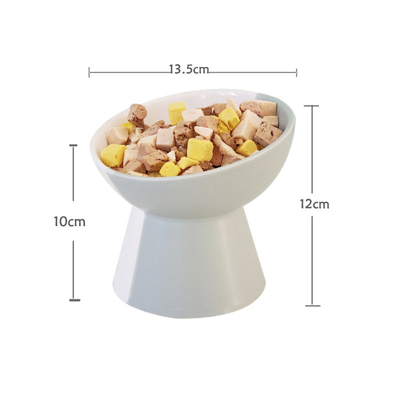 Ceramic Pet Slant Mouth Dog And Cat Food Bowl Set - Majestic Pet Kingdom