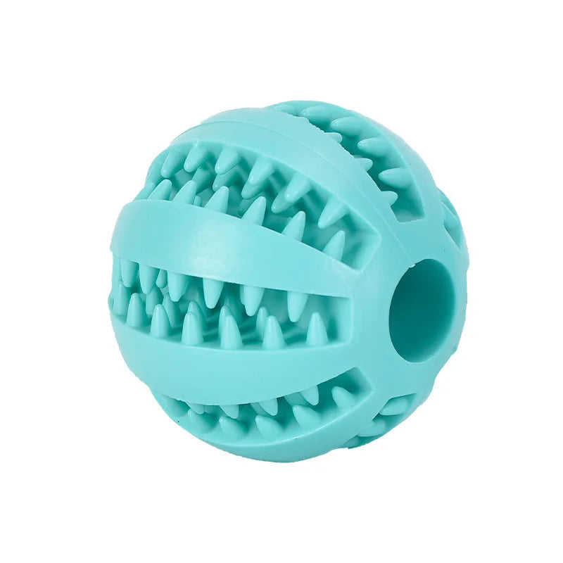 Interactive Dog Toy Ball: Rubber Food Treat Feeder