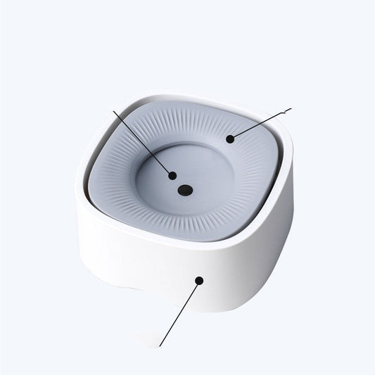 Dog Bowl Floating Disk Anti-Spill Anti-Wet Mouth Water Feeder