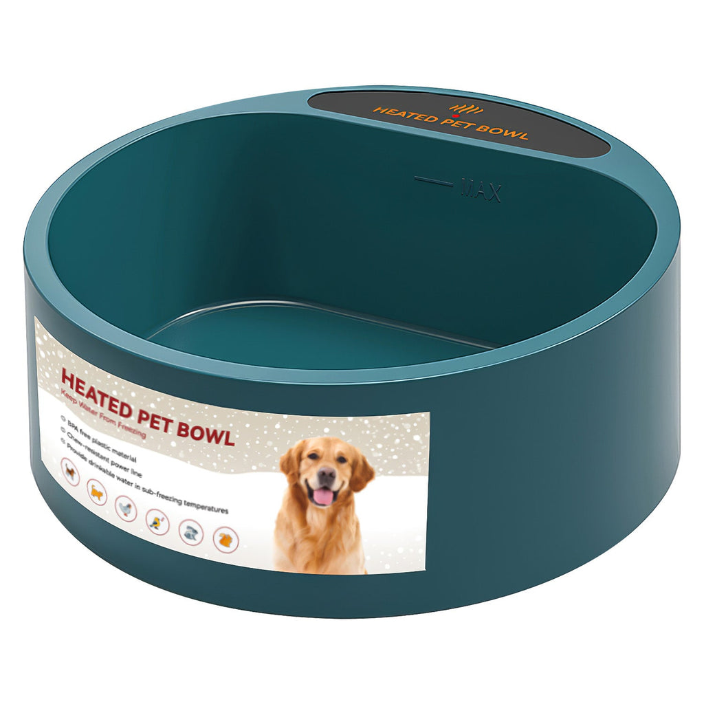 Heated Water Bowl for Dog Cat 74.4OZ Heating Water Dish IP67 Waterproof Thermal Water Bowl Heated Pet Bowl Dog Cat Water Feeder Bowl for Dog Cat Rabbi - Majestic Pet Kingdom
