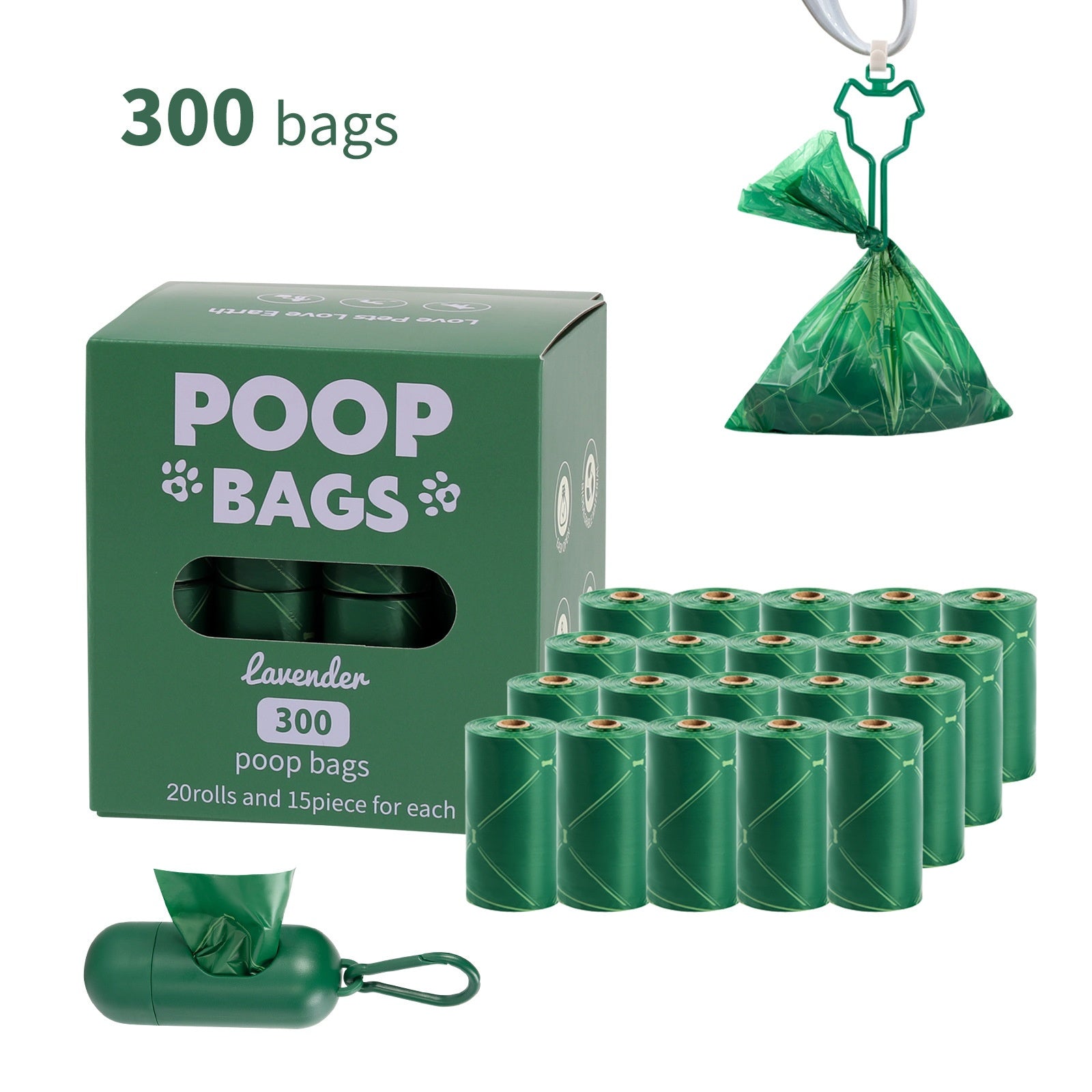 Dog Waste Bags Degradable EPI Vest Handle Poop Carrier