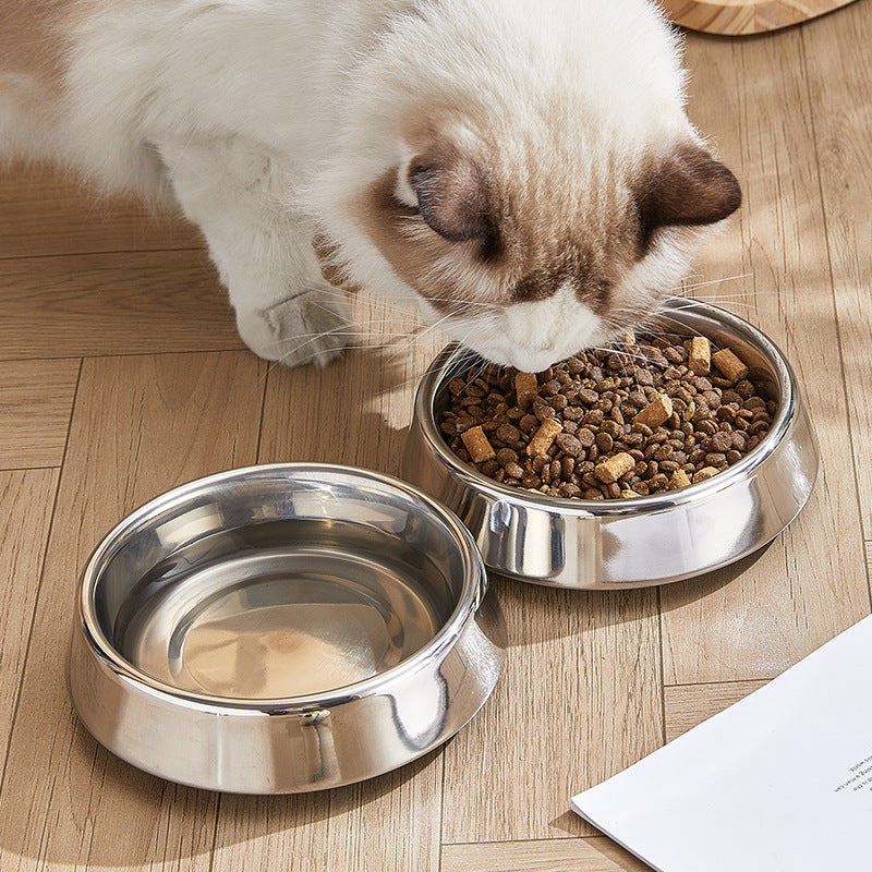 Thick Stainless Steel Bowl For Pets Bite Resistant Anti Spillilent, Anti Fall, Easy To Wash, Non Slip
