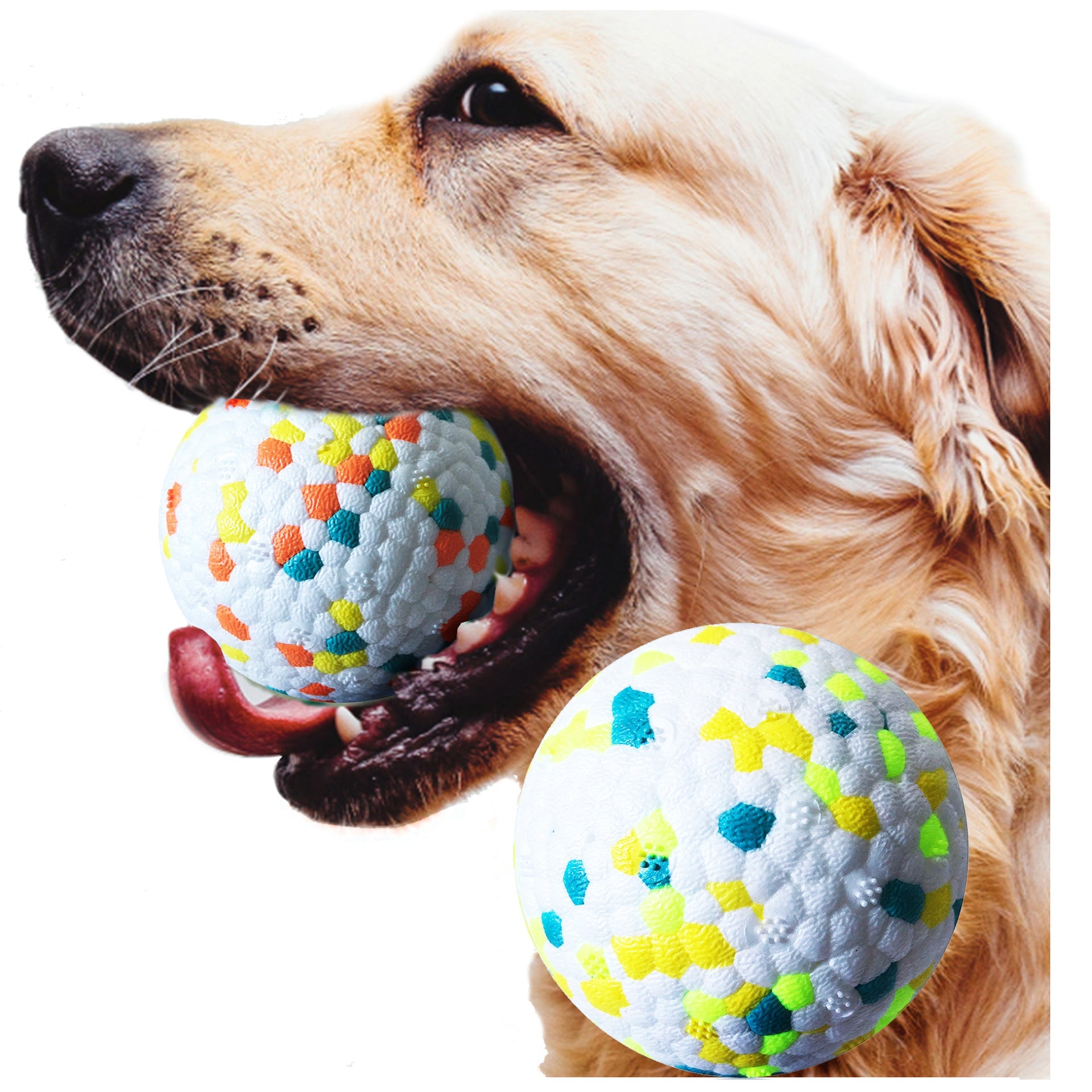 Interactive Dog Molar Tooth Cleaning Chew Toy Ball