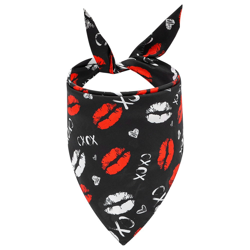 Valentine's Day Printed Dog Bandana & Scarf