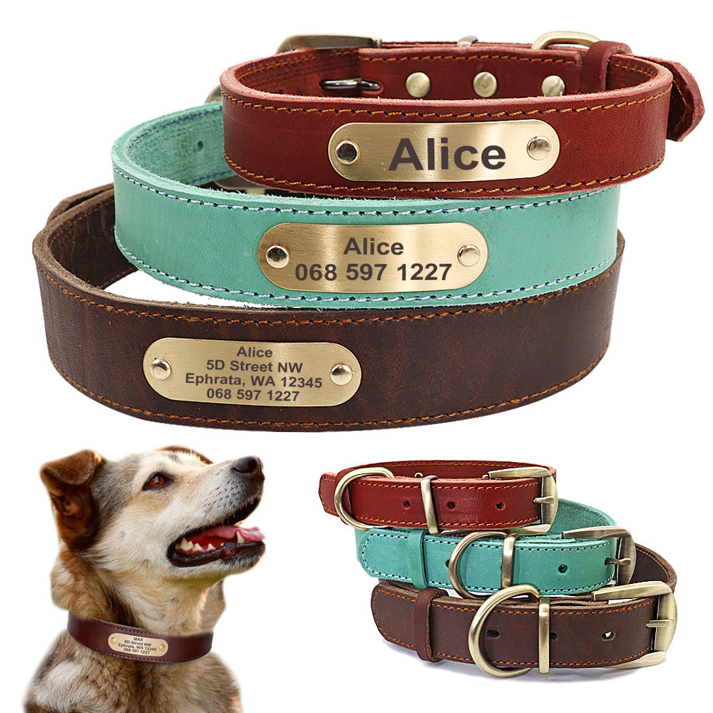 Personalized Dog Collars with Nameplate ID Tags for Medium Large Dogs | Majestic Pet Kingdom™
