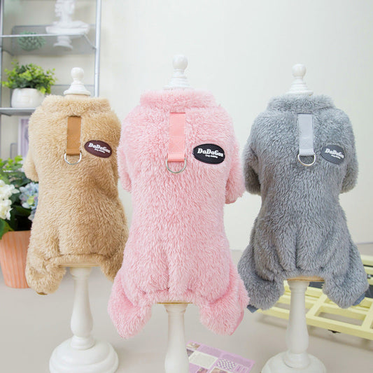 Pet Clothes Dog New Tricolor Pull Loop Four Leg Sweater Winter Keep Warm - Majestic Pet Kingdom