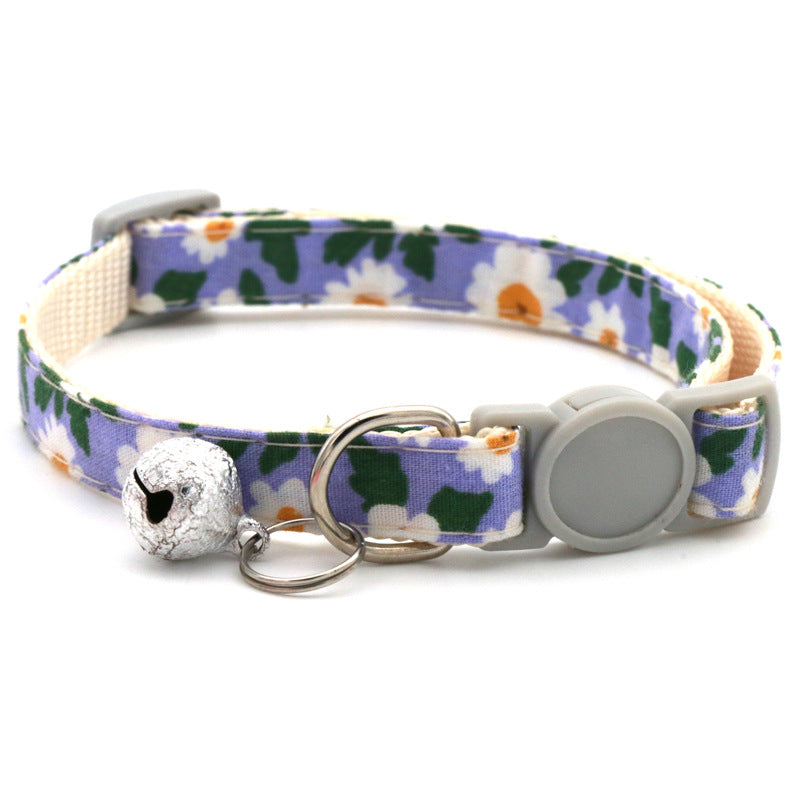 Floral Pet Bandana: Daisy Triangle Scarf Collar