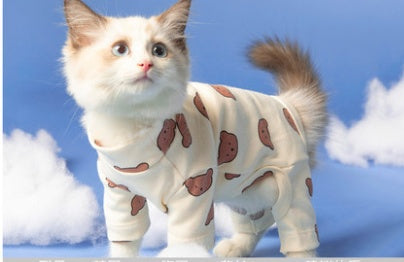 Clothes Ins Puppet Cat British Short Cat Cat Anti-hair Shed Four-legged Clothing Hairless - Majestic Pet Kingdom