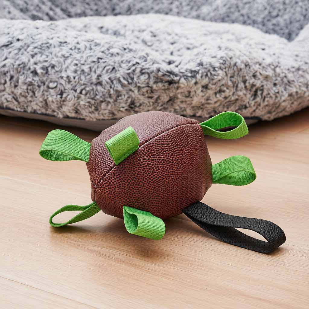 Interactive Chase Ribbon Pulling Rugby Dog Toy