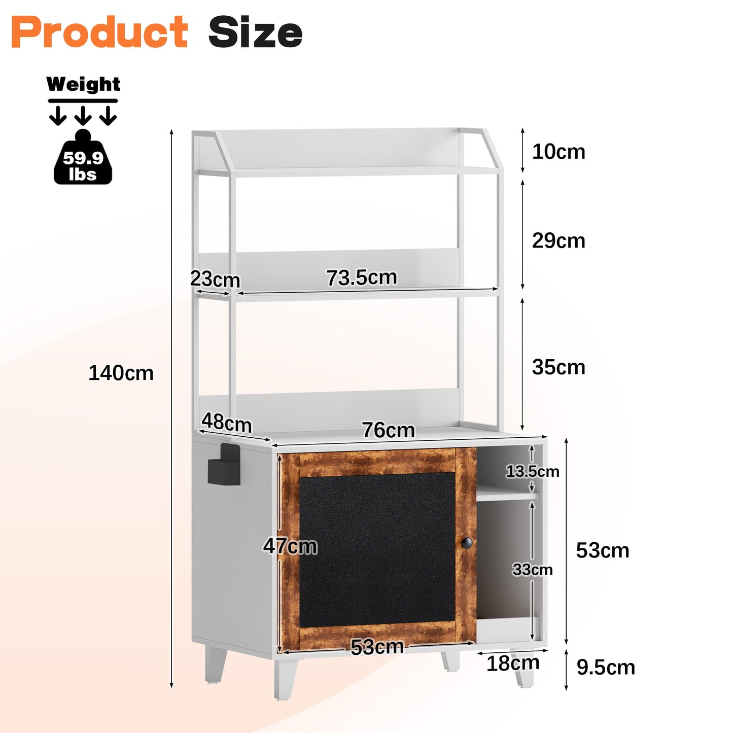 Cat Litter Box Enclosure - Hidden Storage Rack Cabinet